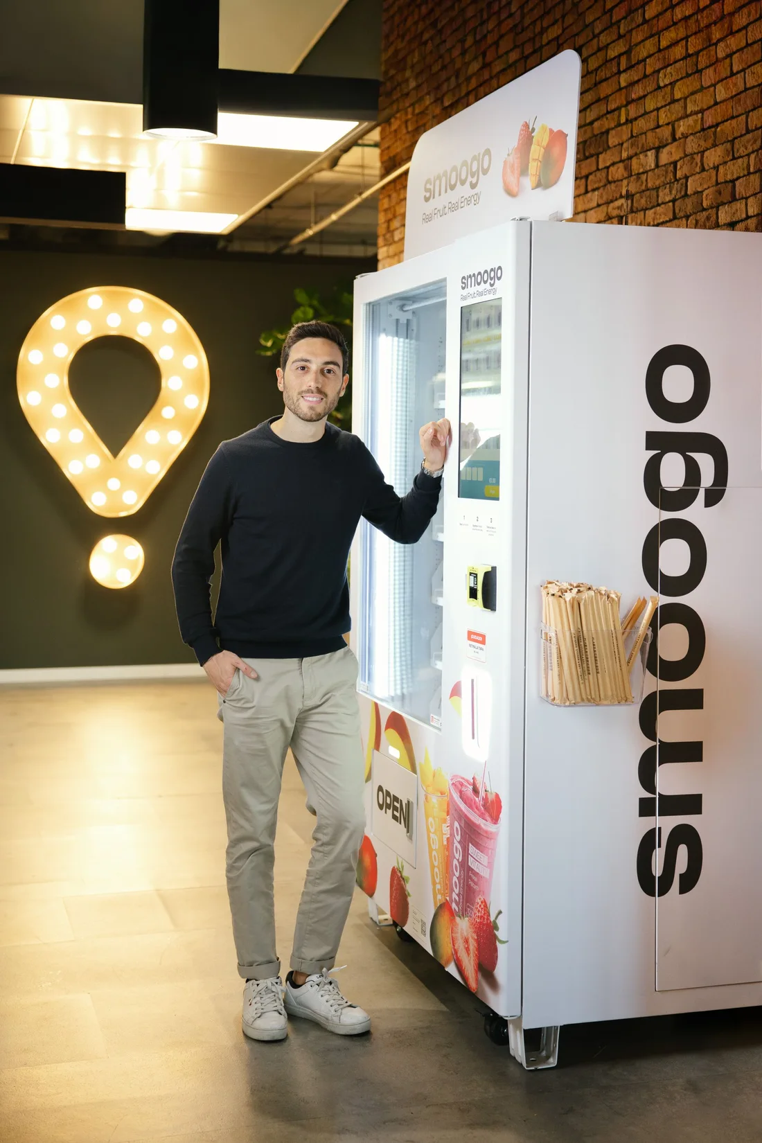 Máquina de smoothies SMOOGO instalada en las oficinas de Glovo